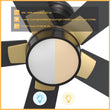 Load image into Gallery viewer, STOCKTON 52 inch 5 - Blade Smart Ceiling Fan with LED Light &amp; Remote - LEDMyPlace