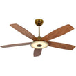 Load image into Gallery viewer, Striker 52 in. 5 - Blade Best Smart Ceiling Fan with Dimmable LED Light, Gold/Wood Grain Finish, Works w/ Remote Control/Alexa/Google Home/Siri - LEDMyPlace