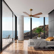 Load image into Gallery viewer, Striker 52 in. 5 - Blade Best Smart Ceiling Fan with Dimmable LED Light, Gold/Wood Grain Finish, Works w/ Remote Control/Alexa/Google Home/Siri - LEDMyPlace