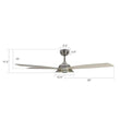Load image into Gallery viewer, Striker 52 in. 5 - Blade Best Smart Ceiling Fan with Dimmable LED Light, Silver/Light Wood Finish, Works w/ Remote Control/Alexa/Google Home/Siri - LEDMyPlace