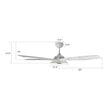 Load image into Gallery viewer, Striker 52 in. 5 - Blade Best Smart Ceiling Fan with Dimmable LED Light, White/Marble Pattern, Works w/ Remote Control/Alexa/Google Home/Siri - LEDMyPlace