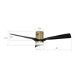 Load image into Gallery viewer, Striver 52" (3 - Blade) White Flush Mount Best Smart Ceiling Fan w/ Dimmable LED Light, Works w/ Remote Control/Alexa/Google Home/Siri - LEDMyPlace