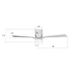 Load image into Gallery viewer, Striver 52" (3 - Blade) White Flush Mount Best Smart Ceiling Fan w/ Dimmable LED Light, Works w/ Remote Control/Alexa/Google Home/Siri - LEDMyPlace