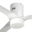 Load image into Gallery viewer, Striver 52" (3 - Blade) White Flush Mount Best Smart Ceiling Fan w/ Dimmable LED Light, Works w/ Remote Control/Alexa/Google Home/Siri - LEDMyPlace