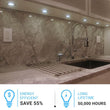 Load image into Gallery viewer, Swivel LED Puck Lights Kit with ETL List, Recessed or Surface Mount Design, CRI90, 3 - Piece Kit With 12V Adaptor &amp; Touch Dimmer, Linkable, 3x3.5 Watts, 750 Lumens, White - LEDMyPlace