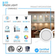 Load image into Gallery viewer, Swivel LED Puck Lights Kit with ETL List, Recessed or Surface Mount Design, CRI90, 3 - Piece Kit With 12V Adaptor &amp; Touch Dimmer, Linkable, 3x3.5 Watts, 750 Lumens, White - LEDMyPlace