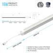 Load image into Gallery viewer, T8 4ft LED Freezer/Cooler Tube Light V Shape 18w 5000k Clear - Walk - in Cooler Light - LEDMyPlace