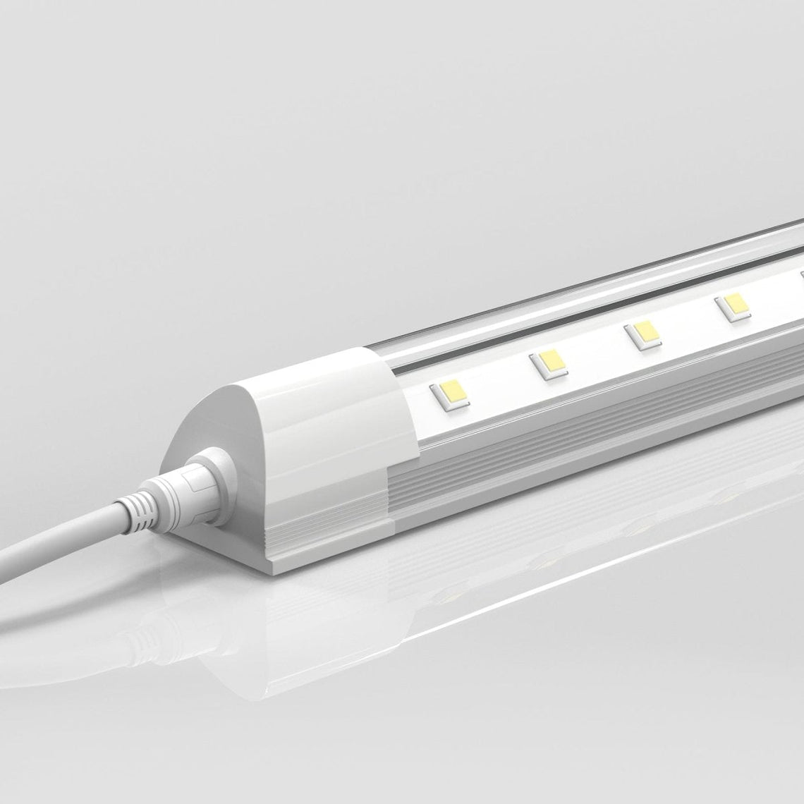 T8 4 foot led freezer / cooler light V Shape 18w 5000k clear