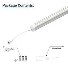 Load image into Gallery viewer, T8 4ft LED Freezer/Cooler Tube Light V Shape 18w 5000k Clear - Walk - in Cooler Light - LEDMyPlace