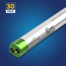 Load image into Gallery viewer, T8 4ft LED Tube/Bulb - Glass 18W 1800 Lumens 4000K Clear, Single Ended Power - Ballast Bypass - LEDMyPlace