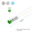 Load image into Gallery viewer, T8 4ft LED Tube/Bulb - Glass 18W 1800 Lumens 4000K Clear, Single Ended Power - Ballast Bypass - LEDMyPlace