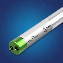 Load image into Gallery viewer, T8 4ft LED Tube/Bulb - Glass 18W 1800 Lumens 4000K Clear, Single Ended Power - Ballast Bypass - LEDMyPlace