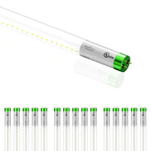 Load image into Gallery viewer, T8 4ft LED Tube/Bulb - Glass 18W 1800 Lumens 4000K Clear, Single Ended Power - Ballast Bypass - LEDMyPlace