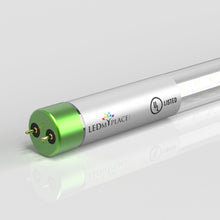 Load image into Gallery viewer, T8 4ft LED Tube/Bulb - Glass 18W 1800 Lumens 4000K Clear, Single Ended Power - Ballast Bypass - LEDMyPlace