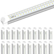 Load image into Gallery viewer, T8 8ft Integrated LED Tube Light 60W V Shape 5000K Daylight White, Clear, Linkable LED Lighting for Garage Warehouse, Upgraded Shop Lights, Plug and Play - LEDMyPlace