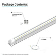 Load image into Gallery viewer, T8 8ft Integrated LED Tube Light 60W V Shape 5000K Daylight White, Clear, Linkable LED Lighting for Garage Warehouse, Upgraded Shop Lights, Plug and Play - LEDMyPlace