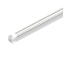 Load image into Gallery viewer, T8 8ft Integrated LED Tube Light 60W V Shape 5000K Daylight White, Clear, Linkable LED Lighting for Garage Warehouse, Upgraded Shop Lights, Plug and Play - LEDMyPlace