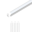 Load image into Gallery viewer, T8 8ft Integrated LED Tube Light 60W V - Shape 5000K Daylight White, Frosted, 8 Foot Plug and Play Linkable LED Shop Lights, Damp Location - LEDMyPlace