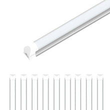 Load image into Gallery viewer, T8 8ft Integrated LED Tube Light 60W V - Shape 5000K Daylight White, Frosted, 8 Foot Plug and Play Linkable LED Shop Lights, Damp Location - LEDMyPlace