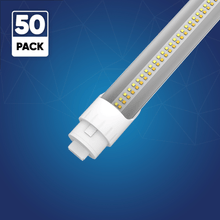 Load image into Gallery viewer, T8 8ft LED Tube/Bulb - 32/36/40/48W Wattage Adjustable, 130lm/w, 3000K/4000K/5000K/6500K CCT Changeable, Clear, R17D Base, - Ballast Bypass - LEDMyPlace
