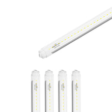 Load image into Gallery viewer, T8 8ft LED Tube/Bulb - 32/36/40/48W Wattage Adjustable, 130lm/w, 3000K/4000K/5000K/6500K CCT Changeable, Clear, R17D Base, - Ballast Bypass - LEDMyPlace
