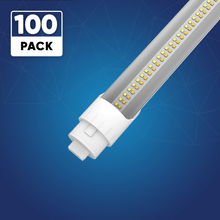 Load image into Gallery viewer, T8 8ft LED Tube/Bulb - 32/36/40/48W Wattage Adjustable, 130lm/w, 3000K/4000K/5000K/6500K CCT Changeable, Clear, R17D Base, - Ballast Bypass - LEDMyPlace