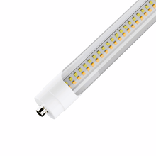 Load image into Gallery viewer, T8 8ft LED Tube/Bulb - 48w/40w/36w/32w Wattage Adjustable, 130lm/w, 3000k/4000k/5000k/6500k CCT Changeable, Clear, FA8 Single Pin, Double End Power - Ballast Bypass - LEDMyPlace