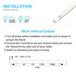 Load image into Gallery viewer, T8 8ft LED Tube/Bulb - 48w/40w/36w/32w Wattage Adjustable, 130lm/w, 3000k/4000k/5000k/6500k CCT Changeable, Frosted, FA8 Single Pin, Double End Power - Ballast Bypass - LEDMyPlace