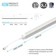 Load image into Gallery viewer, T8 LED Freezer/Cooler Tube Light - V Shape - 6ft 40W 5000k Clear 4800 Lumens Rebate Eligible, Walk - in Cooler Light - LEDMyPlace