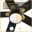Load image into Gallery viewer, TARRASA 52 inch 5 - Blade Flush Mount Smart Ceiling Fan with LED Light &amp; Remote - LEDMyPlace