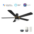 Load image into Gallery viewer, TARRASA 52 inch 5 - Blade Flush Mount Smart Ceiling Fan with LED Light &amp; Remote - LEDMyPlace