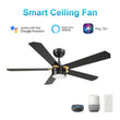 Load image into Gallery viewer, TARRASA 52 inch 5 - Blade Smart Ceiling Fan with LED Light &amp; Remote - LEDMyPlace