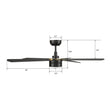 Load image into Gallery viewer, TARRASA 52 inch 5 - Blade Smart Ceiling Fan with LED Light &amp; Remote - LEDMyPlace