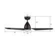 Load image into Gallery viewer, TOULON 52 inch 3 - Blade Smart Ceiling Fan with LED Light &amp; Remote - LEDMyPlace