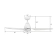 Load image into Gallery viewer, TOULON 52 inch 3 - Blade Smart Ceiling Fan with LED Light &amp; Remote - LEDMyPlace