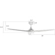 Load image into Gallery viewer, Trailblazer (3 - Blade) Best Smart Ceiling Fan with Dimmable LED Light, White/Marble Pattern, Works w/ Remote Control/Alexa/Google Home/Siri - LEDMyPlace