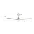Load image into Gallery viewer, Trailblazer (3 - Blade) Best Smart Ceiling Fan with Dimmable LED Light, White/Marble Pattern, Works w/ Remote Control/Alexa/Google Home/Siri - LEDMyPlace