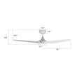 Load image into Gallery viewer, Trailblazer 52" (3 - Blade) White Best Smart Ceiling Fan with Dimmable LED Light, Works w/ Remote Control/Alexa/Google Home/Siri - LEDMyPlace