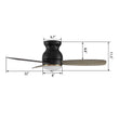 Load image into Gallery viewer, TRENTO 44 inch 3 - Blade Flush Mount Smart Ceiling Fan with LED Light &amp; Remote - LEDMyPlace