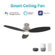 Load image into Gallery viewer, TRENTO 48 inch 3 - Blade Flush Mount Smart Ceiling Fan with LED Light &amp; Remote - LEDMyPlace