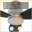 Load image into Gallery viewer, TRENTO 48 inch 3 - Blade Flush Mount Smart Ceiling Fan with LED Light &amp; Remote - LEDMyPlace
