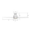 Load image into Gallery viewer, TRENTO 48 inch 3 - Blade Flush Mount Smart Ceiling Fan with LED Light &amp; Remote - LEDMyPlace