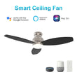 Load image into Gallery viewer, TRENTO 52 inch 3 - Blade Flush Mount Smart Ceiling Fan with LED Light &amp; Remote - LEDMyPlace