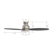 Load image into Gallery viewer, TRENTO 52 inch 3 - Blade Flush Mount Smart Ceiling Fan with LED Light &amp; Remote - LEDMyPlace