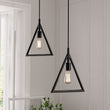 Load image into Gallery viewer, Triangle Shape Pendant Lighting Fixture, E26 Base, Matte Black Finish, UL Listed - LEDMyPlace