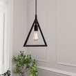 Load image into Gallery viewer, Triangle Shape Pendant Lighting Fixture, E26 Base, Matte Black Finish, UL Listed - LEDMyPlace