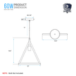 Load image into Gallery viewer, Triangle Shape Pendant Lighting Fixture, E26 Base, Matte Black Finish, UL Listed - LEDMyPlace