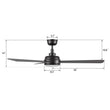 Load image into Gallery viewer, TRYTON 52 inch 3 - Blade Ceiling Fan with LED Light &amp; Remote - LEDMyPlace