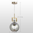 Load image into Gallery viewer, Tula Sphere Glass Indoor &amp; Outdoor Best Pendant Light - Clear - LEDMyPlace