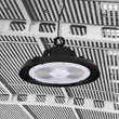 Load image into Gallery viewer, UFO LED High Bay Light 150/120/100 Watt Adjustable, 4000K Cool White, 150LM/W - 155LM/W, 120 - 277VAC, IP65, UL, DLC Listed, 1 - 10V Dim, For LED Warehouse Lighting Retail Workshop Garage Factory Barn Lighting - LEDMyPlace
